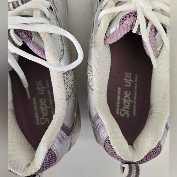 SKECHERS Shape Ups Walking Toning Shoes (Size 11 US) Silver Purple 11816 - 2009 - Picture 8 of 11